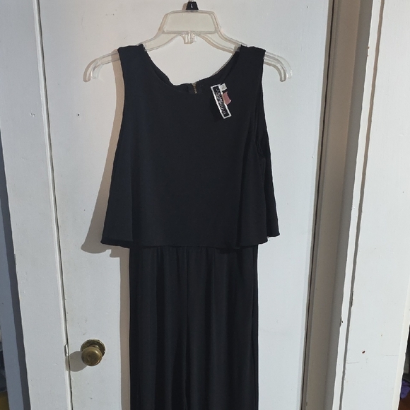 Julian Taylor Pants - Julian Taylor Black Sleeveless Jumpsuit